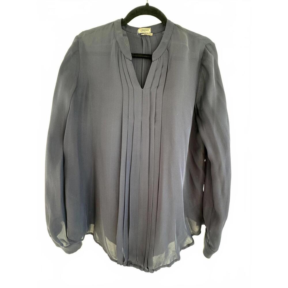 L'AGENCE 100%silk BLOUSE -xs
